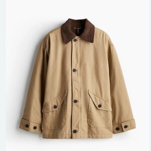 H&M Tan Jacket with Brown Collar